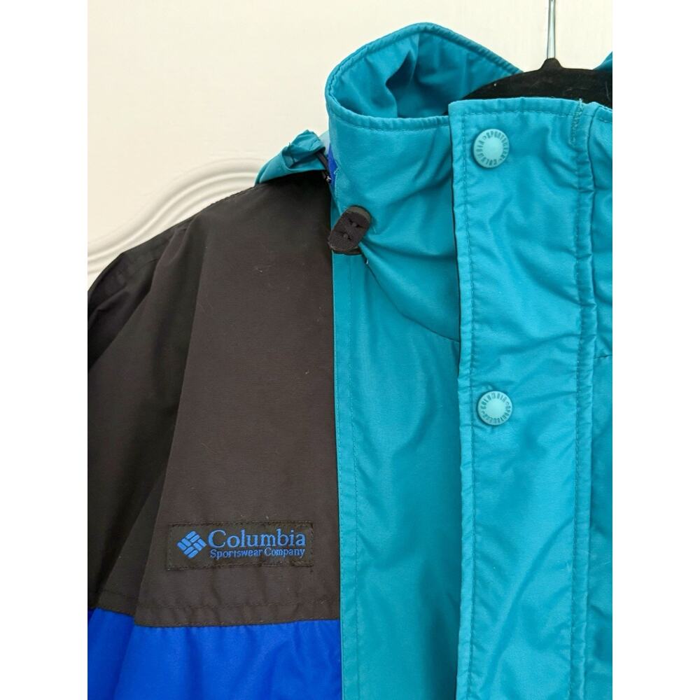 Vintage COLUMBIA 90s Color block Winter Jacket Ski Snowboard Men's Size Medium - Picture 2 of 11